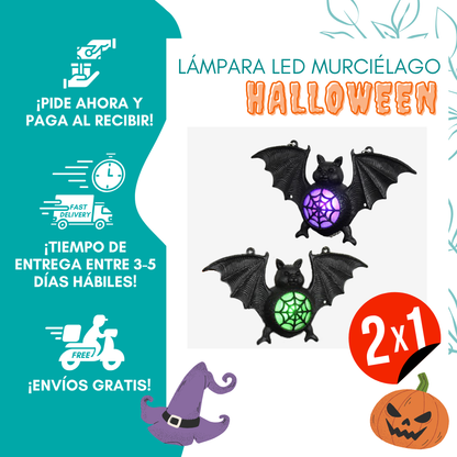 2 X 1 Lámpara LED Murciélago Halloween